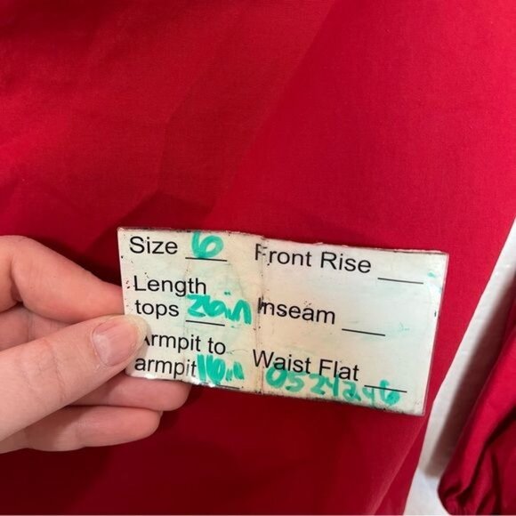 Theory Laurmeema crimson red off shoulder cotton top long sleeve blouse size 6 - Picture 11 of 12